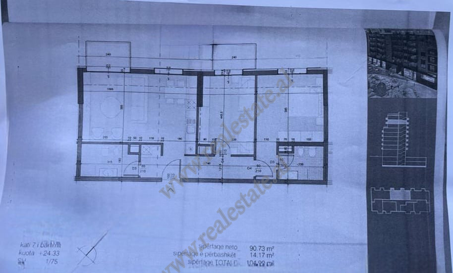 Two bedroom apartment for sale at Ish Fusha e Aviacionit in Tirana,Albania